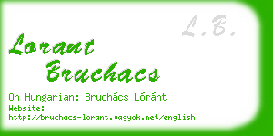 lorant bruchacs business card